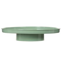 Product Round green decorative plate on a stand for table arrangement, 30cm