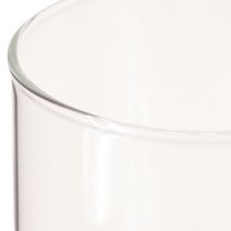 Product Decorative vase, flower vase, glass vase, colorless Ø9cm H20cm