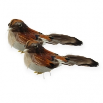 Product Decorative birds 9cm on wire 16 pcs