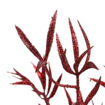 Decorative branch red with mica 69cm 2pcs