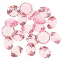 Decorative stones diamond acrylic light pink Ø1.8cm 150g scatter decoration for the table