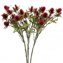 Product Thistle Artificial Flower Red Burgundy 10 Flower Heads 68cm 3pcs