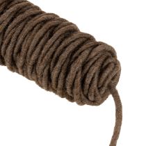 Product Wick thread, wool cord, brown, 55m decorative string for floristry and crafts