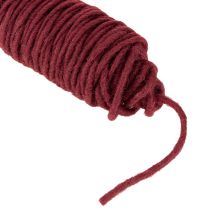Product Wick thread, wool cord, Bordeaux, 55m string, floristry, crafts, DIY