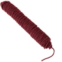 Product Wick thread, wool cord, Bordeaux, 55m string, floristry, crafts, DIY