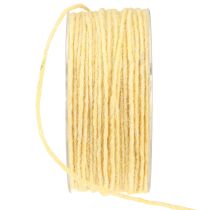 Product Wick thread wool cord felt cord wool thread yellow Ø3mm 100m