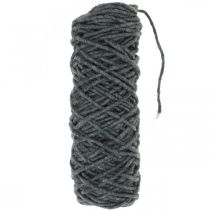 Felt cord wire gray sheep wool cord 30m