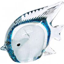 Doctor fish figure made of glass with glitter 14cm