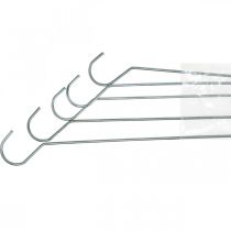 Product Metal hook, double hook silver M L30cm 5pcs