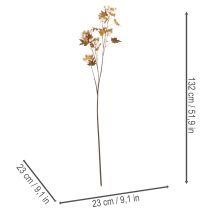Product Artificial autumn branch of sweetgum tree with leaves and fruit clusters, 132cm