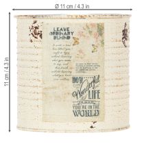 Product Tin Planter Cream Metal Shabby Chic Ø11cm H10.5cm