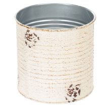 Product Tin Planter Cream Metal Shabby Chic Ø11cm H10.5cm