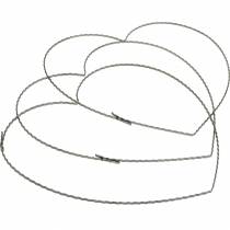 Product Wire hearts 25cm wave rings binding ring for door wreath 10 pcs