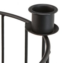 Product Wire basket metal decorative basket candle holder black Ø23.5cm