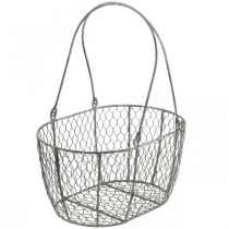 Wire basket, Easter basket, decorative basket metal L32/28.5/25cm set of 3