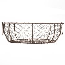 Product Wire Basket Bowl with Handle Brown Ø35/30/25cm Set of 3