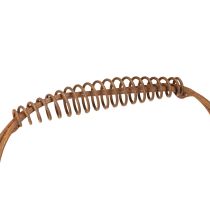 Product Oval wire basket with handle, garden decoration, rust finish, 30/25cm, set of 2
