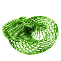 Wire wheels apple green Ø4.5cm 6pcs
