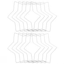 Product Wire Star Wave Ring Wire Stars for Wreaths 30cm 10 Pcs