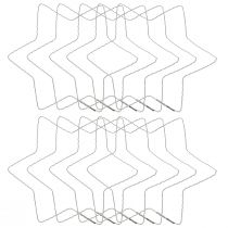 Product Wire Star Wave Ring Stars for Christmas Wreath 20cm 10 Pcs