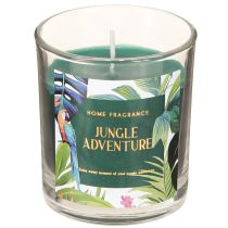 Product Scented candle in a glass vessel Cucumber-Eucalyptus candle Green Ø7cm