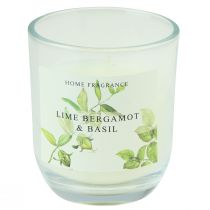 Product Scented candle in a glass Bergamot Lime Basil Ø7.5cm H8.5cm