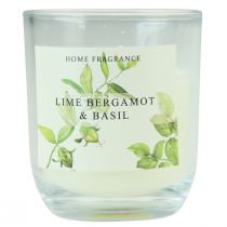 Product Scented candle in glass bergamot lime basil Ø7.5cm H8.5cm