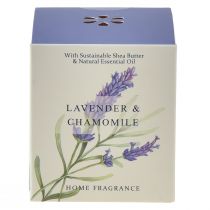 Product Scented candle in glass lavender chamomile cream Ø7.5cm H8.5cm
