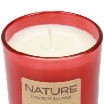 Scented candle in a glass natural wax candle Cinnamon Spices 85×70mm