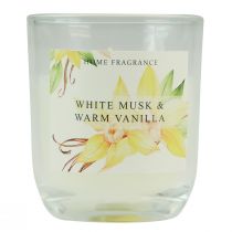 Product Scented candle in a glass vanilla white musk Ø7.5cm H8.5cm