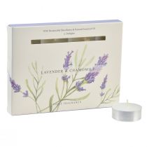 Product Scented Candles Lavender Chamomile Tealights White Ø3.5cm 12 pcs