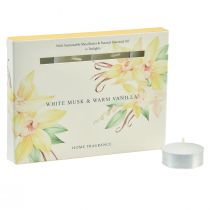 Product Scented candles vanilla white musk tea lights Ø3.5cm 12pcs