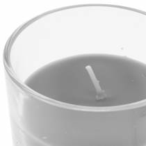 Scented candle in glass vanilla gray Ø8cm H10.5cm