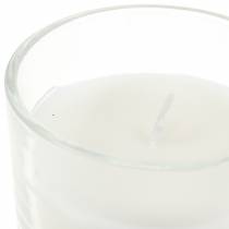 Scented candle in glass vanilla white Ø8cm H10.5cm