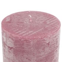 Product Solid colored candles antique pink 50x100mm 4pcs