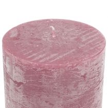 Product Solid-colored candles old pink 60x100mm 4 pcs