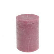 Product Solid colored candles antique pink 85x120mm 2pcs