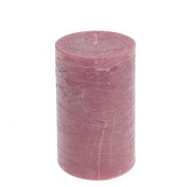 Product Solid colored candles antique pink 85x150mm 2pcs