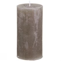 Product Rustic solid-colored pillar candles, brown, set of 4, 50×100mm
