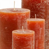 Solid colored candles brown Various sizes