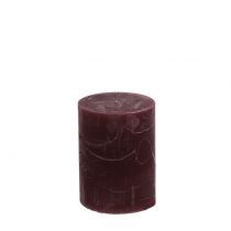 Product Solid colored candles burgundy 60x80mm 4pcs