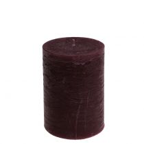 Product Solid colored candles burgundy 85x120mm 2pcs