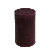 Product Solid colored candles burgundy 85x150mm 2pcs