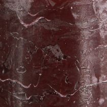 Product Set of 4 Burgundy pillar candles, solid color, 70x120mm - Decorative candles for home ambience &amp; wellness