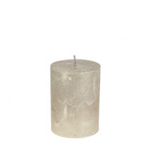 Product Solid colored candles platinum 60x80mm 4pcs