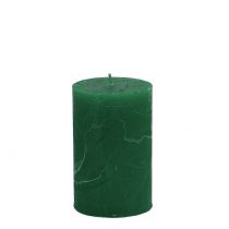 Product Solid-colored candles dark green 60x100mm 4 pcs