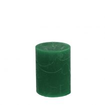 Product Solid colored candles dark green 60x80mm 4pcs