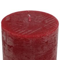 Product Solid-colored candles dark red 60x100mm 4 pcs