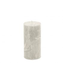 Product Solid colored candles gray 50x100mm 4pcs