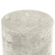 Product Solid-colored candles gray 50x100mm 4 pcs